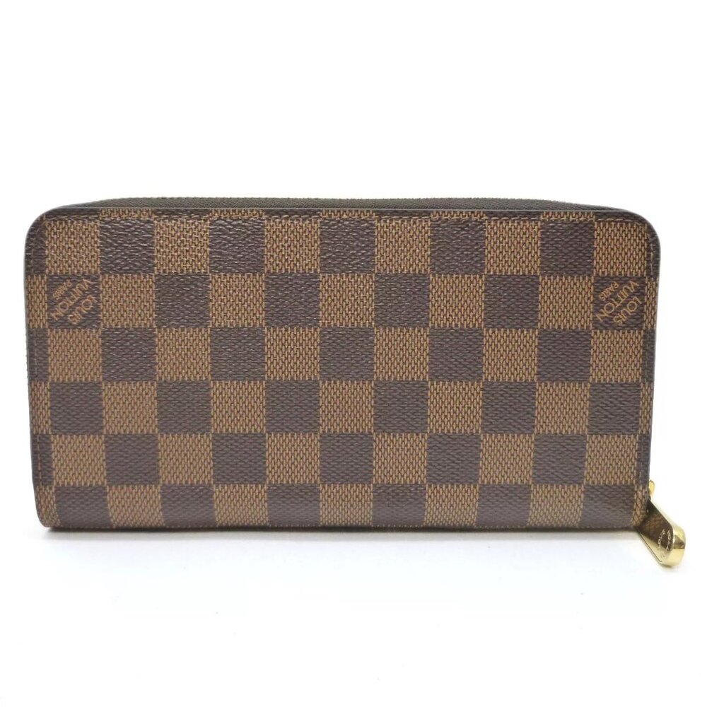 Auth LOUIS VUITTON Zippy Wallet Round Fastener N60015 Damier Ebene #36631948 - Picture 2 of 16
